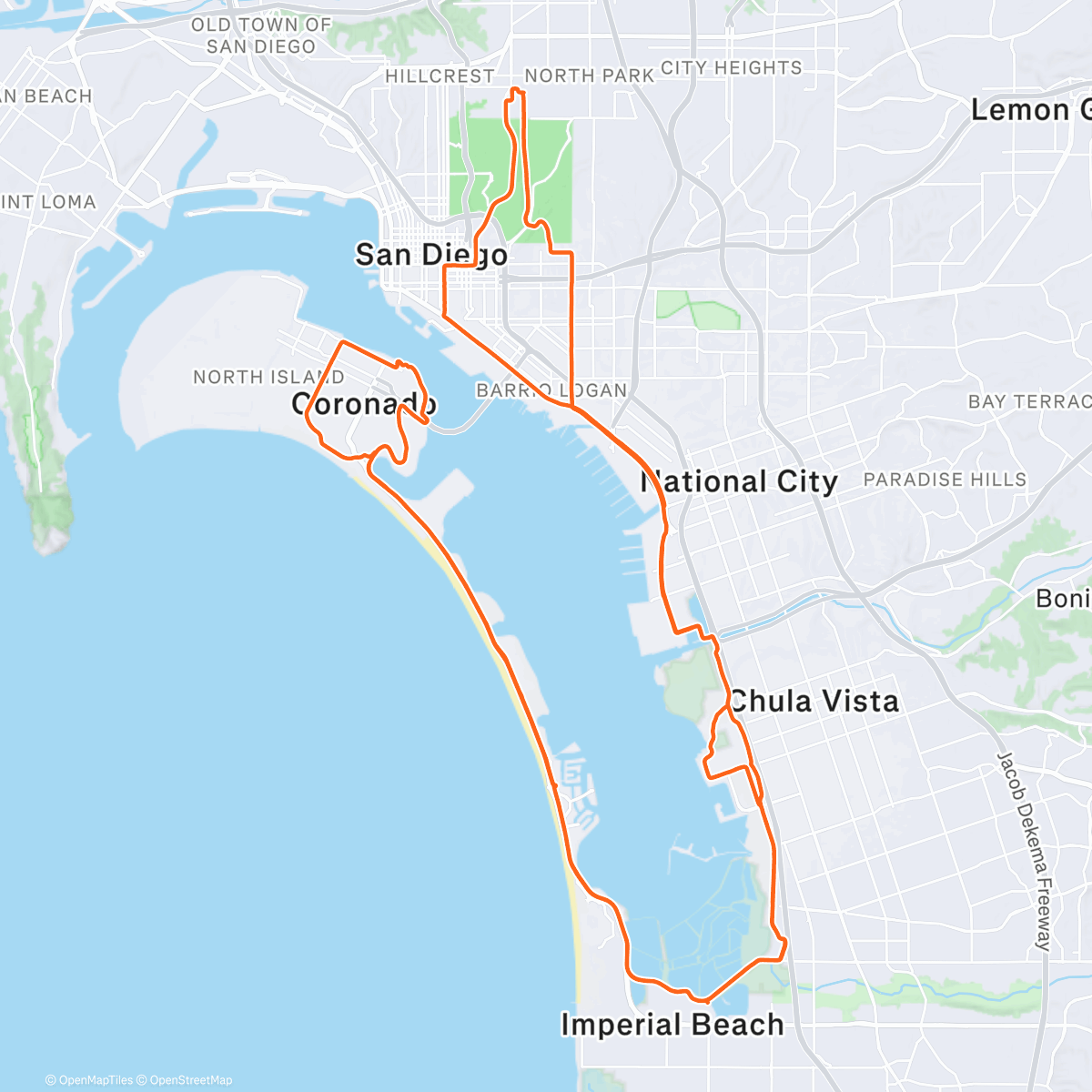 Map of the activity, Freedom Ride