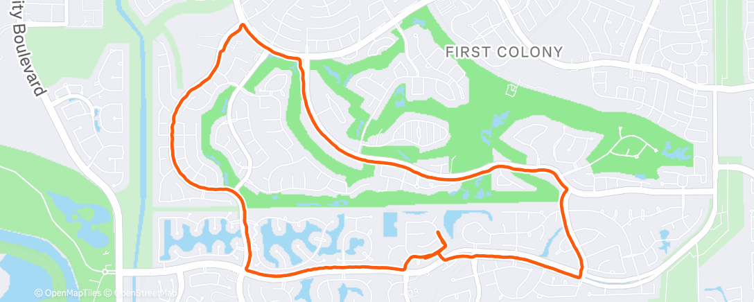 Map of the activity, Morning Run