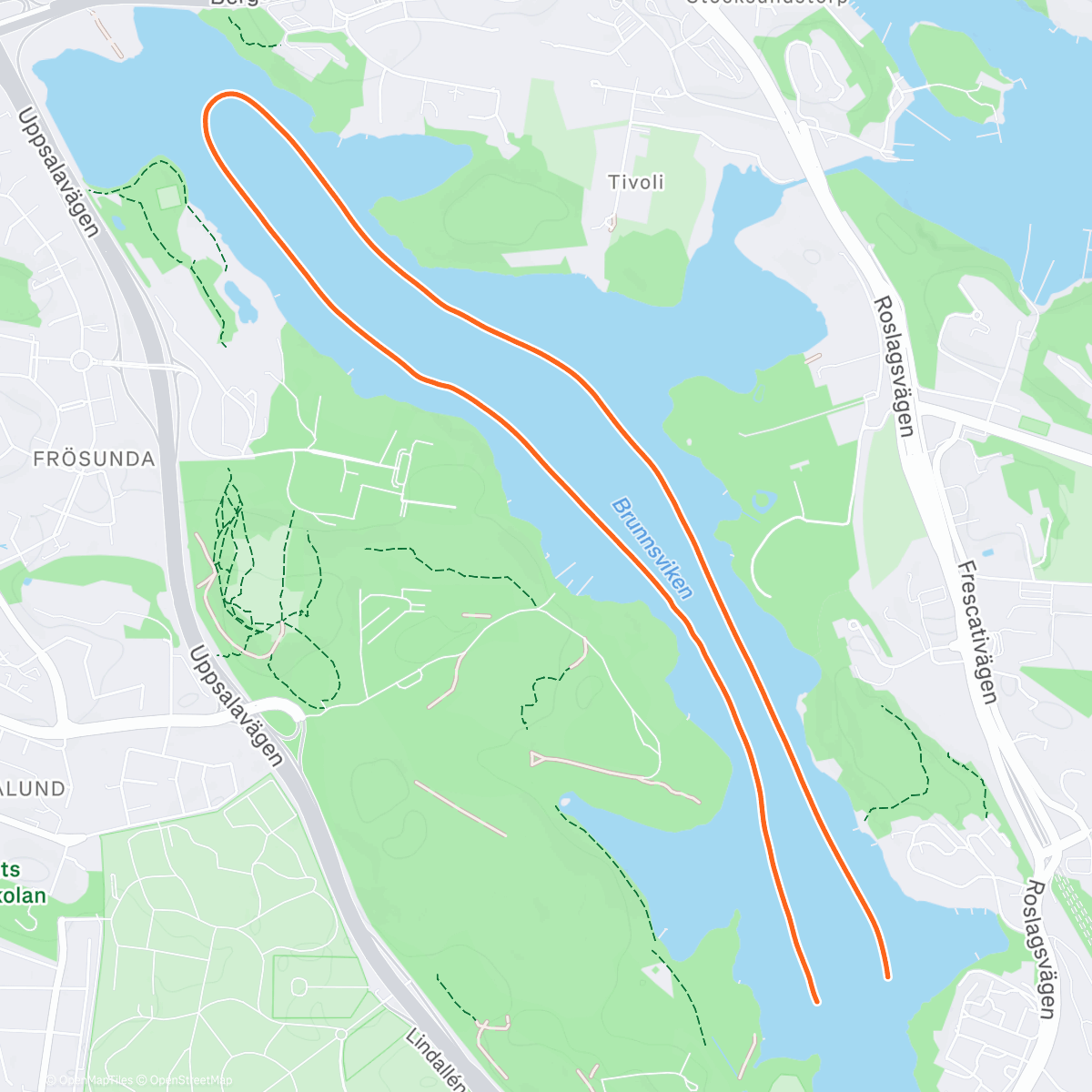 Map of the activity, Morning Ice Skate
