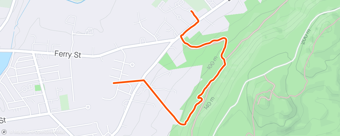 Map of the activity, Down hill to fort hill
