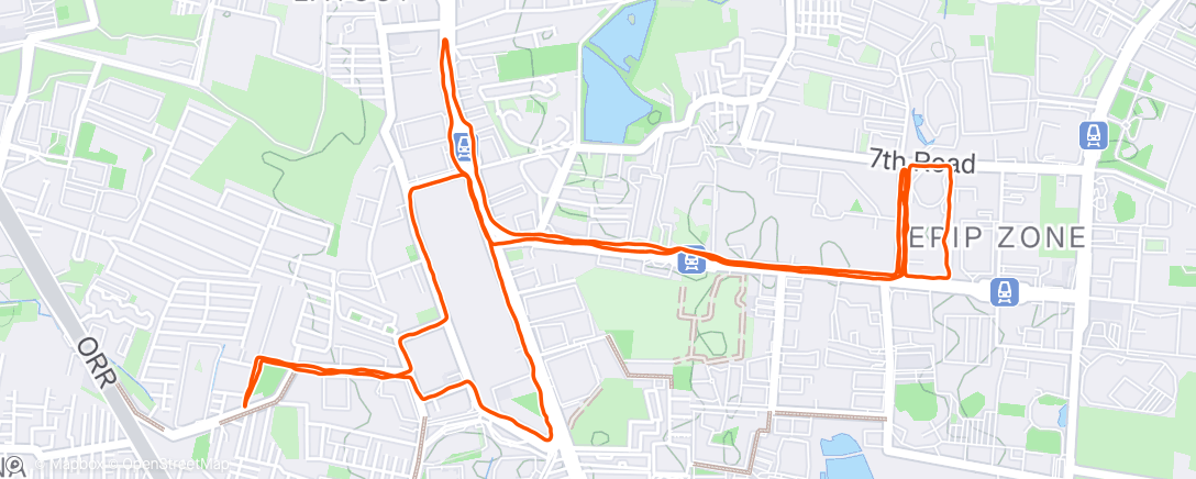 Map of the activity, Morning Run