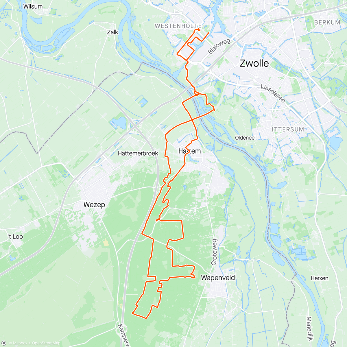 Map of the activity, MTB Ride met Bastien