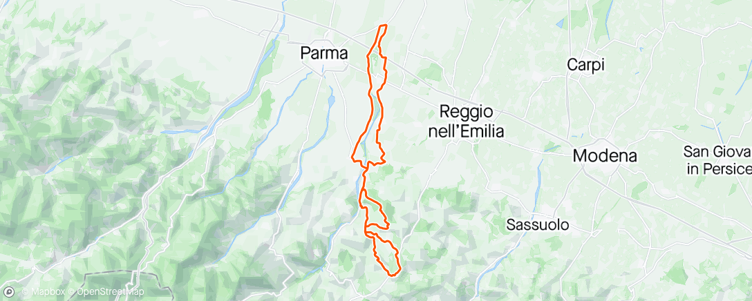 Mapa da atividade, GF Val d'Enza