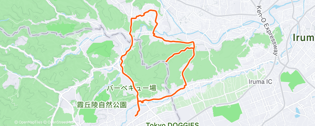 Map of the activity, Recovery ride