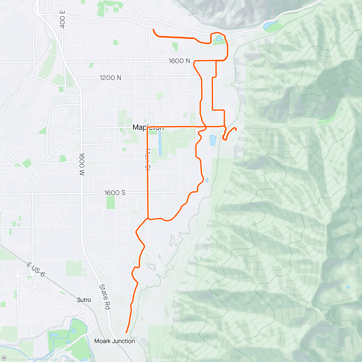 Map of the activity, Gravel hunting