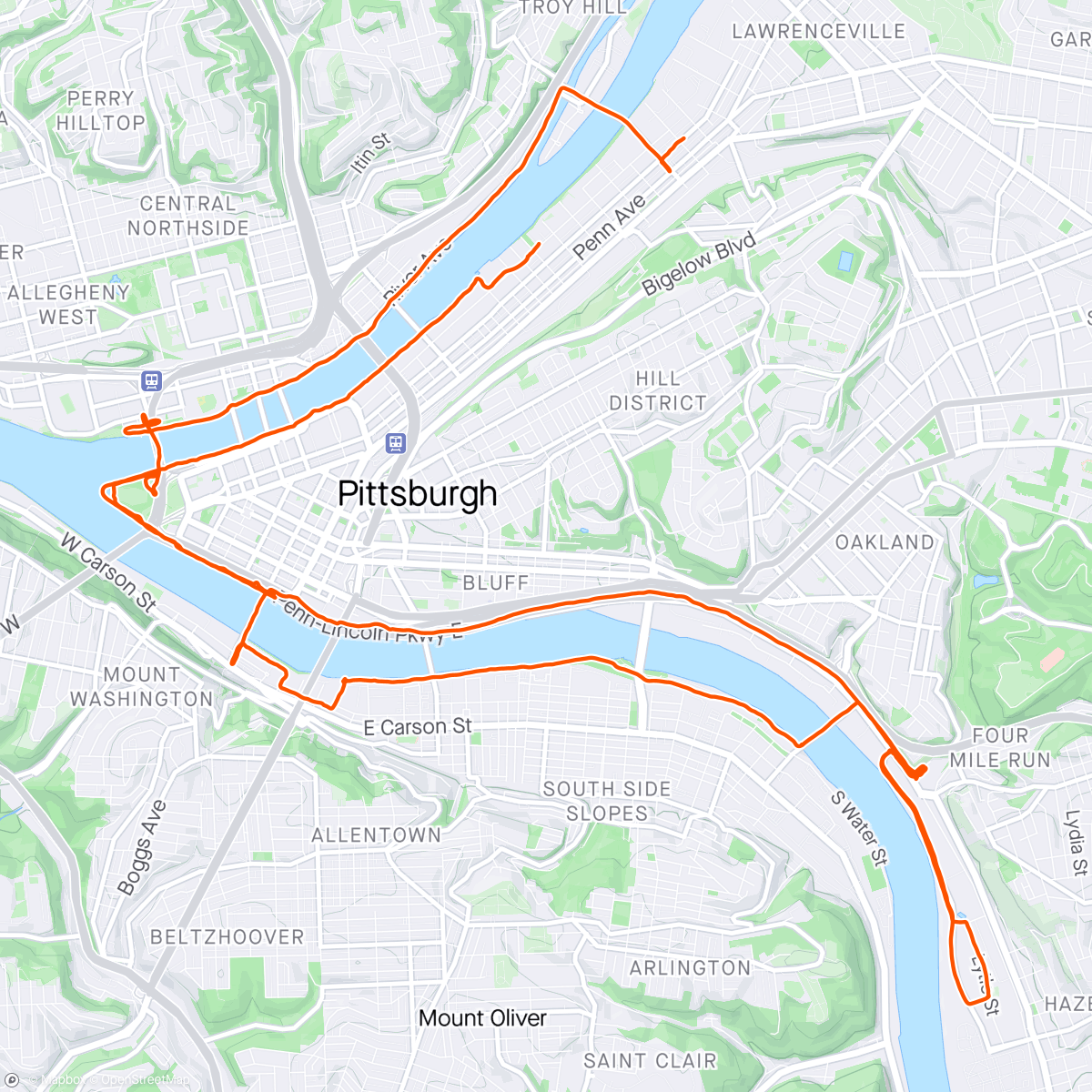 Map of the activity, Le Tour de Donut