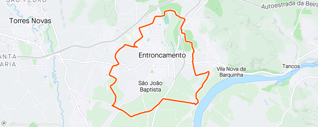 Map of the activity, Caminhada: A Morte duns Merrell