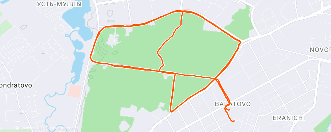 Mapa de la actividad (Утренний забег)