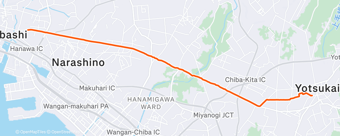 Map of the activity, 朝のランニング