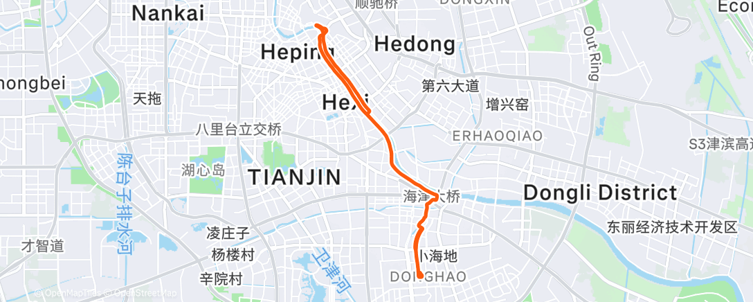 Map of the activity, Morning Run