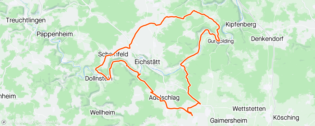 Mapa de la actividad (Altmühljura)