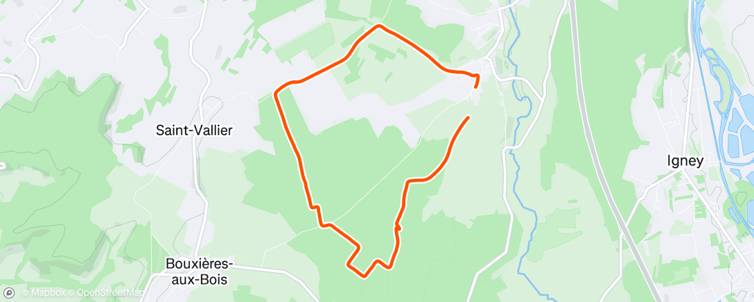 Map of the activity, Marche le matin