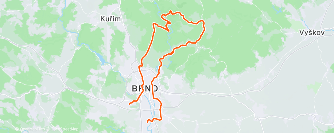 Map of the activity, Morning Ride