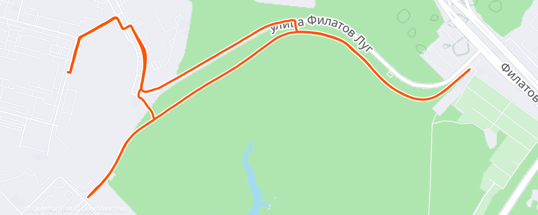 Map of the activity, Lunch Run