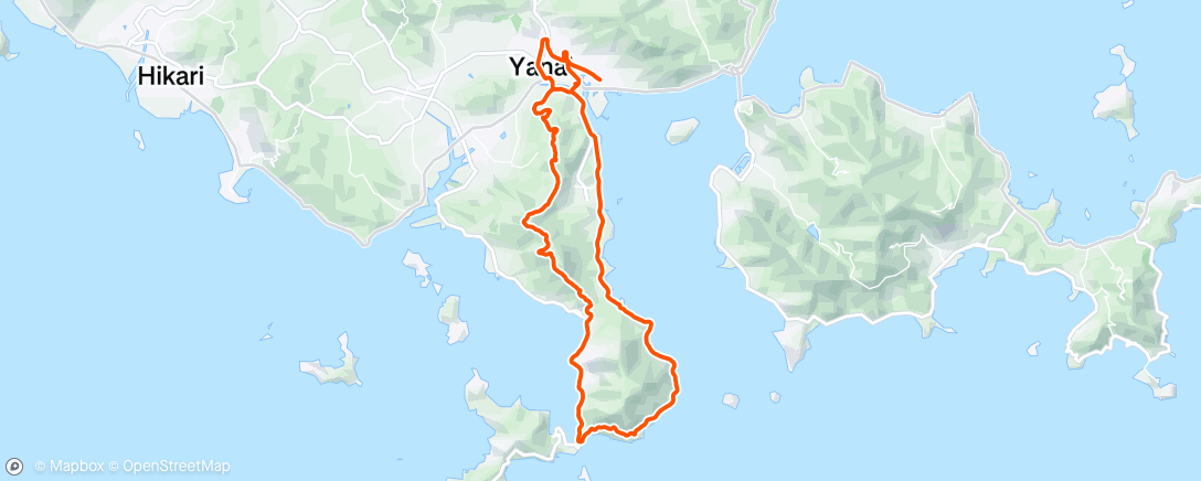 Map of the activity, 日曜朝練地獄の般若寺〜大星山〜室津〜とんび