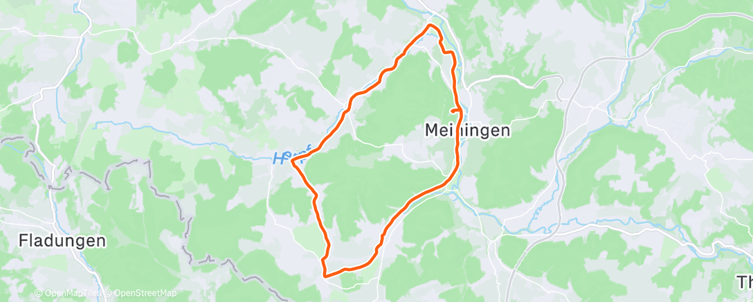 Map of the activity, Mittagsradfahrt