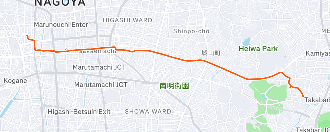 Map of the activity, Afternoon Ride