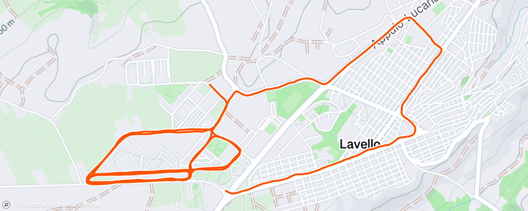 Map of the activity, Corsa mattutina