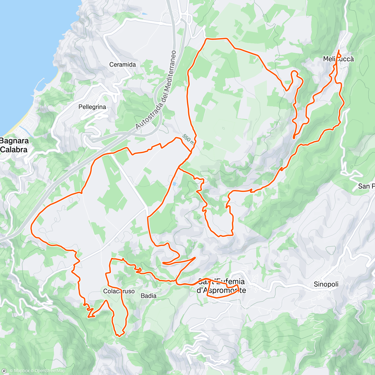 Map of the activity, Uscita di S. Stefano