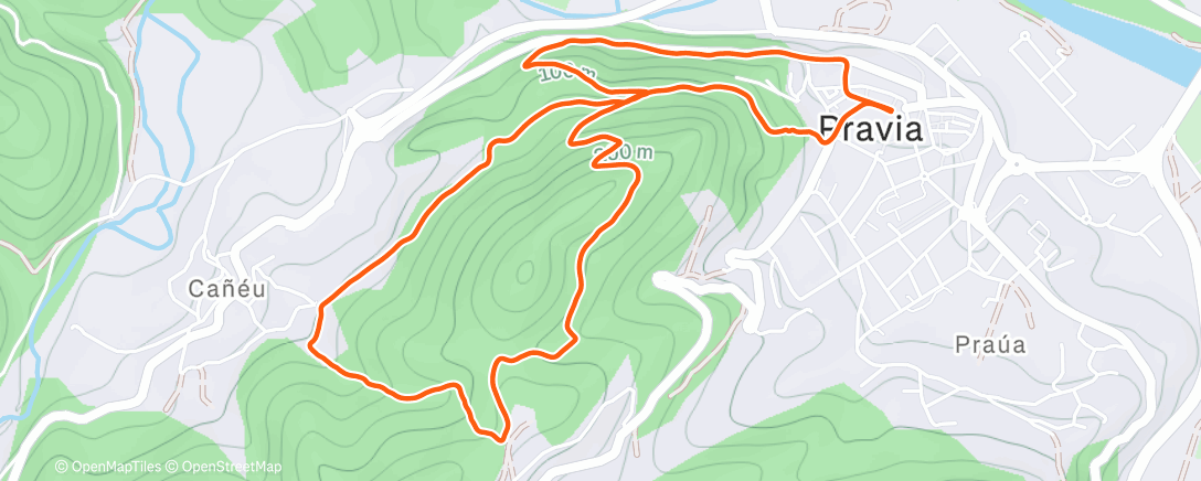 Map of the activity, Super San Silvestre Praviana (Trail)