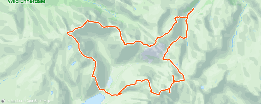 Map of the activity, Bloody big hike / run