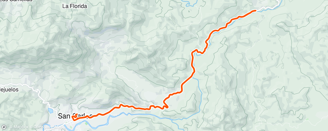 Map of the activity, Vuelta ciclista a la hora del almuerzo