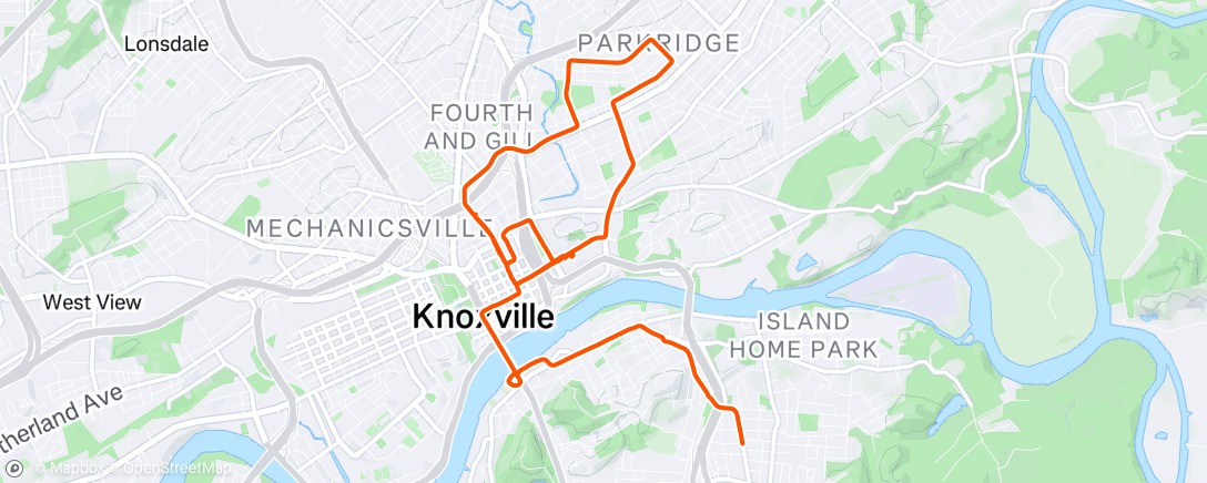 Map of the activity, Afternoon Ride