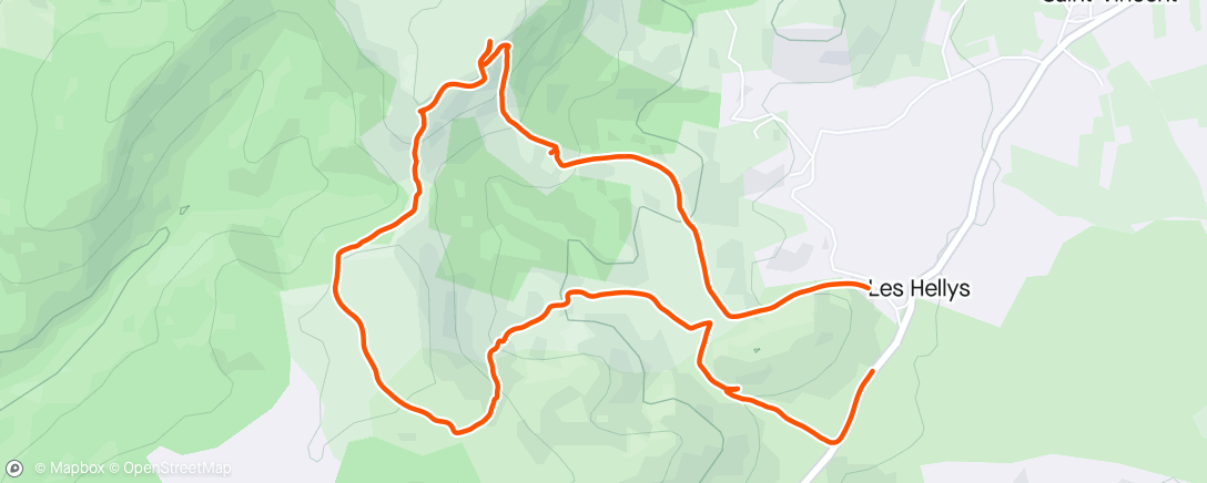 Mapa de la actividad, Randonnée le matin