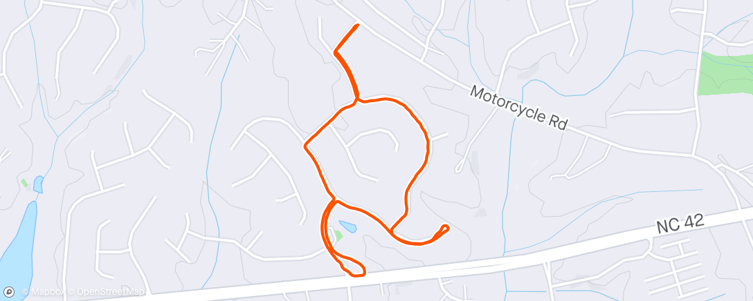Map of the activity, Walk with Jeff