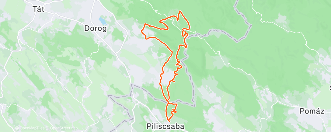 Map of the activity, Beszélgetős évkezdés a Pilisben