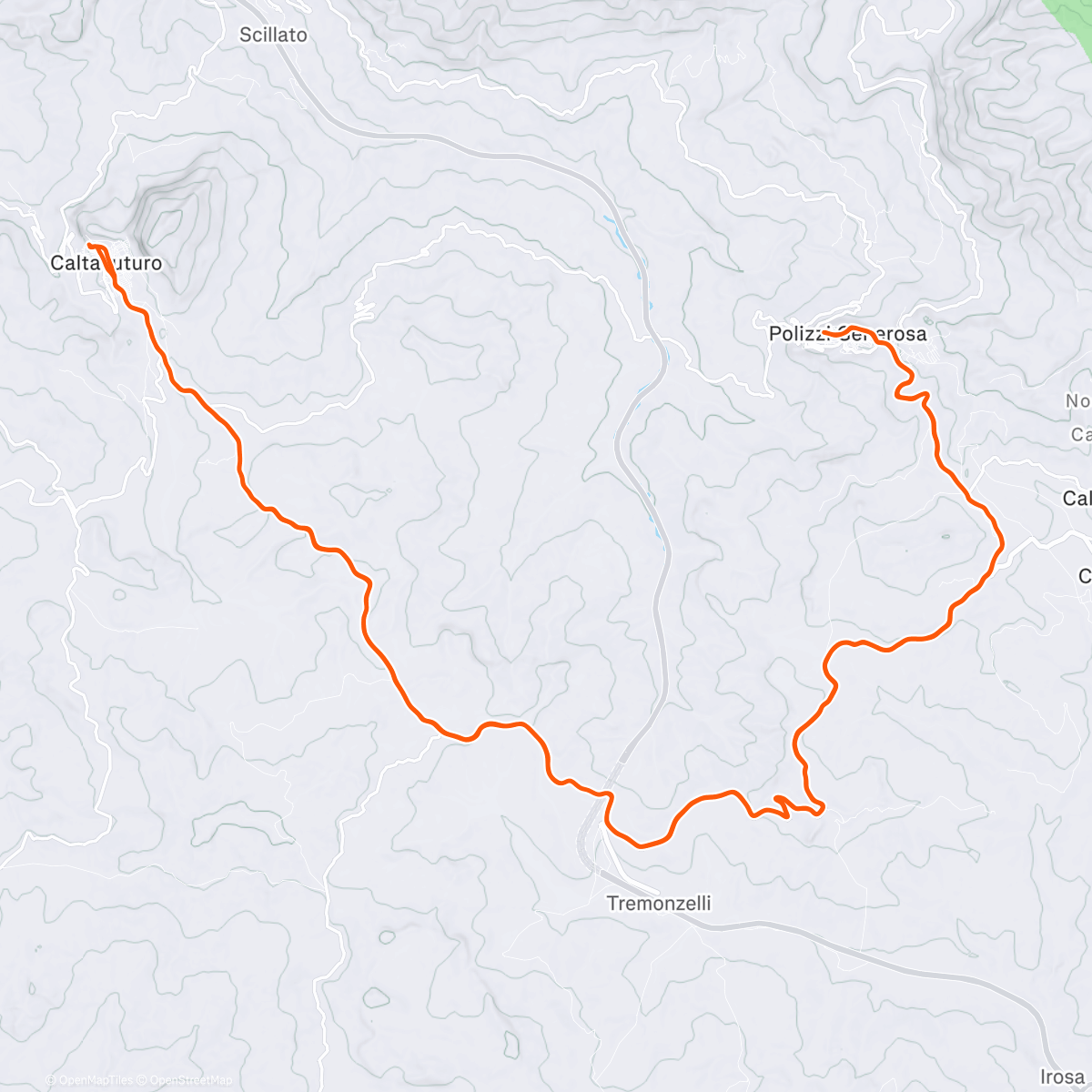 Карта физической активности (Caltavuturo, Polizzi Generosa)