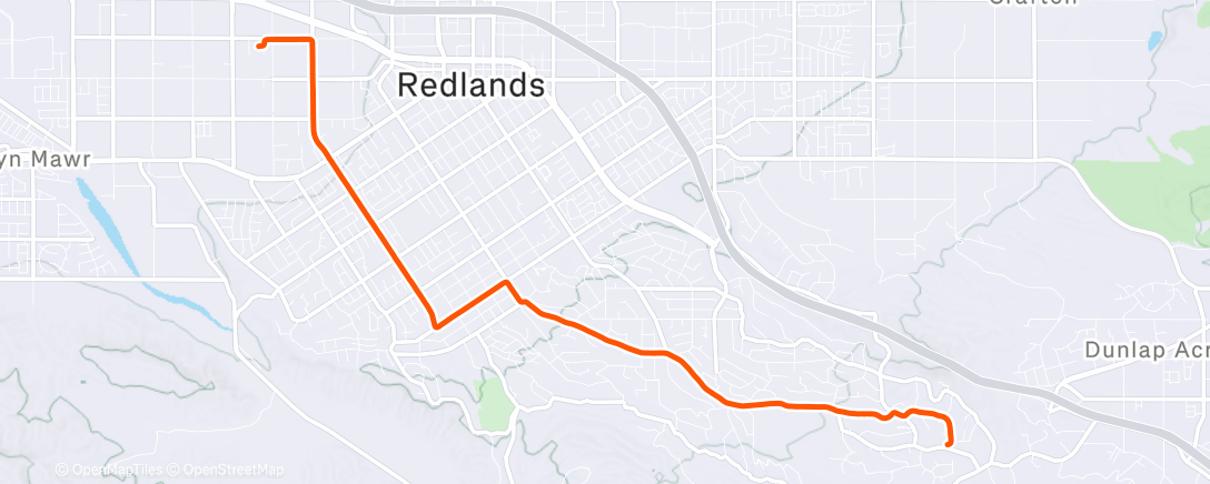 Карта физической активности (Uphill commute from Sanctuary Gym)