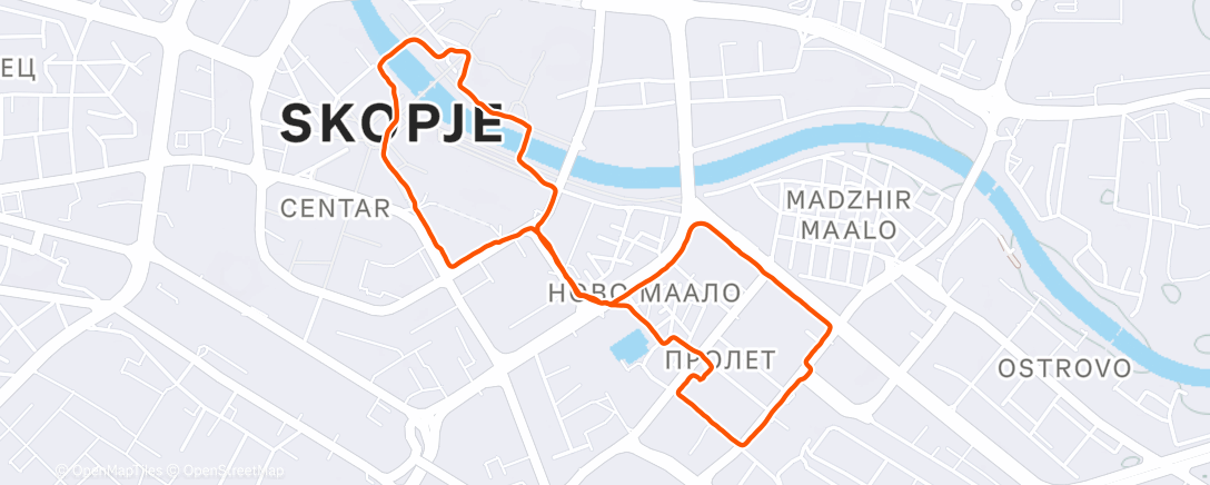 Map of the activity, Lunch Walk