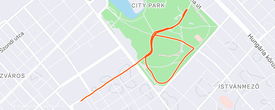 Map of the activity, Lunch Run