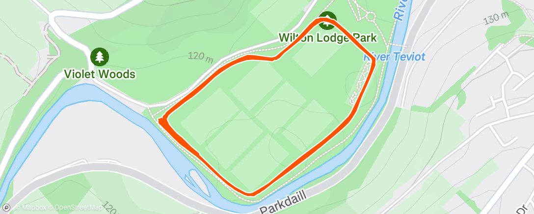 Map of the activity, Shake out run + Strides