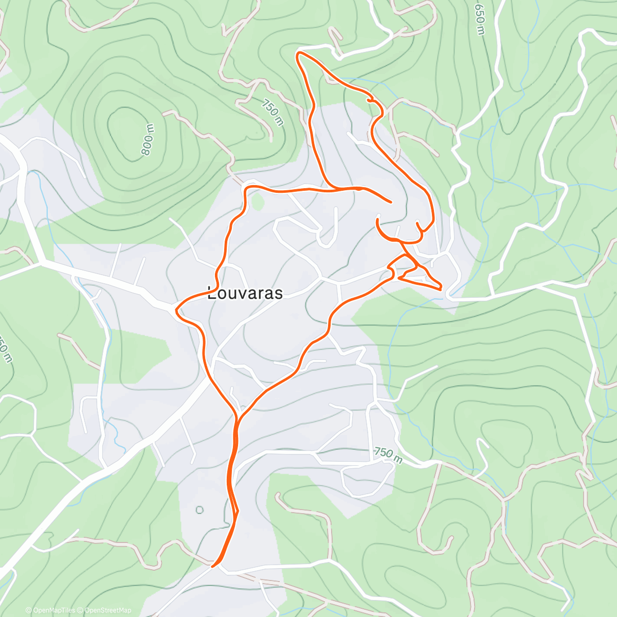 Map of the activity, Morning Hike
