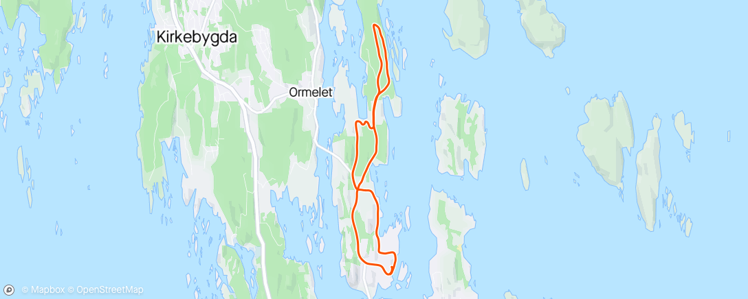Mapa de la actividad (Brøtsø run)