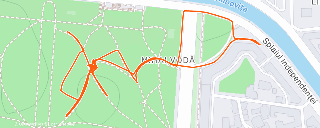 Map of the activity, Morning Snowshoe