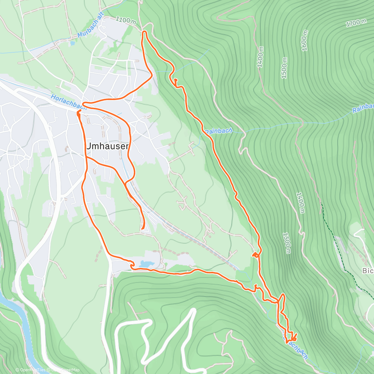 Map of the activity, Winterwandeling. 🎄🤧