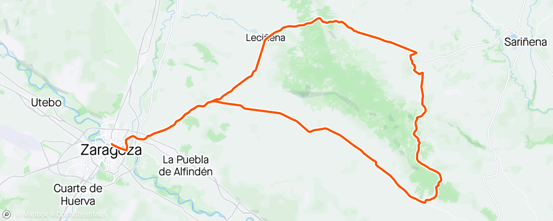 Mapa de la actividad, Vuelta a la Sierra de Alcubierre