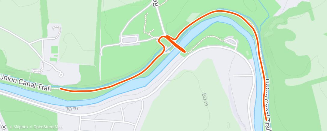 Map of the activity, Afternoon Run