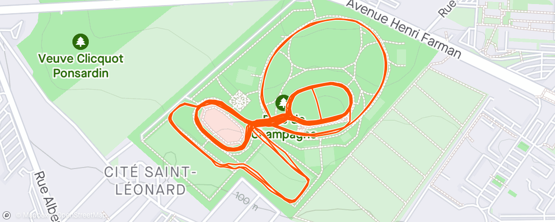 Mapa da atividade, Spirit ⚪️🔵 séance spe Semi - 30' footing + 1000m (4'05") 3000m (4’05") 3000m(4'00) + 1500m footing