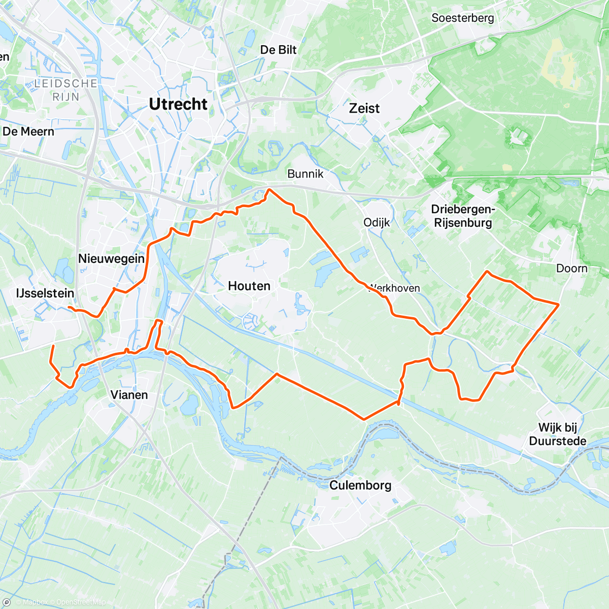 Map of the activity, Rondje Houten - Schalkwijk