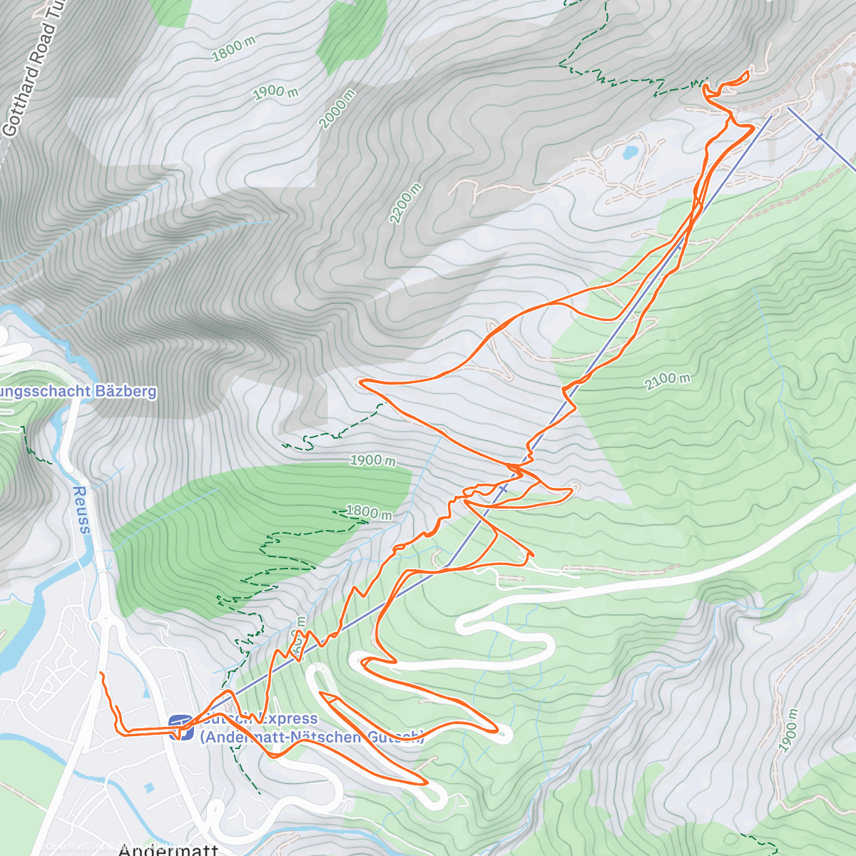 Map of the activity, Laps before lunch