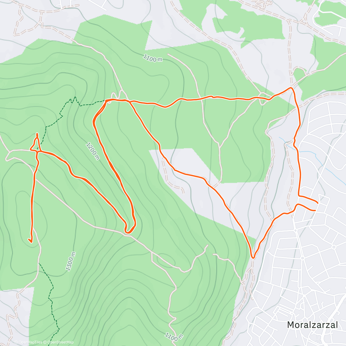 Map of the activity, Cerro del Telégrafo en familia