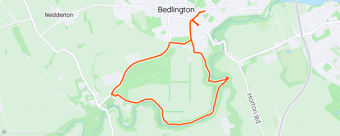 Map of the activity, Afternoon Run offroadin