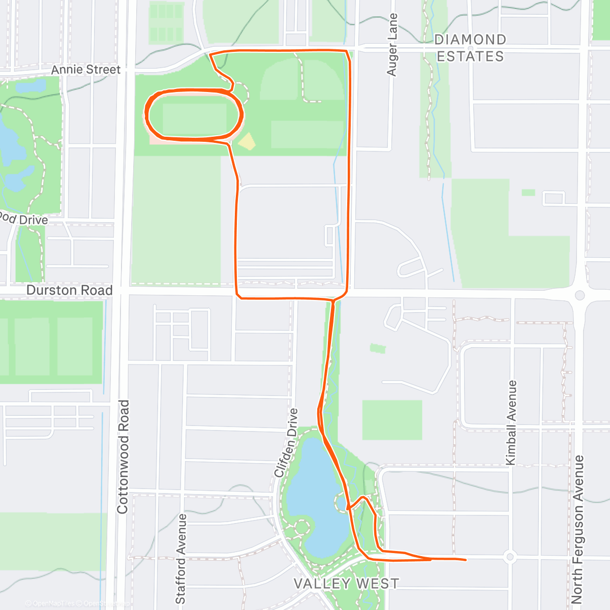 Map of the activity, Running from the 🛸