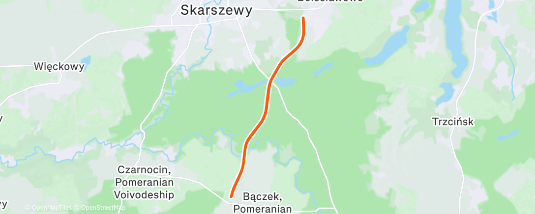 Map of the activity, Lunch Nordic Ski