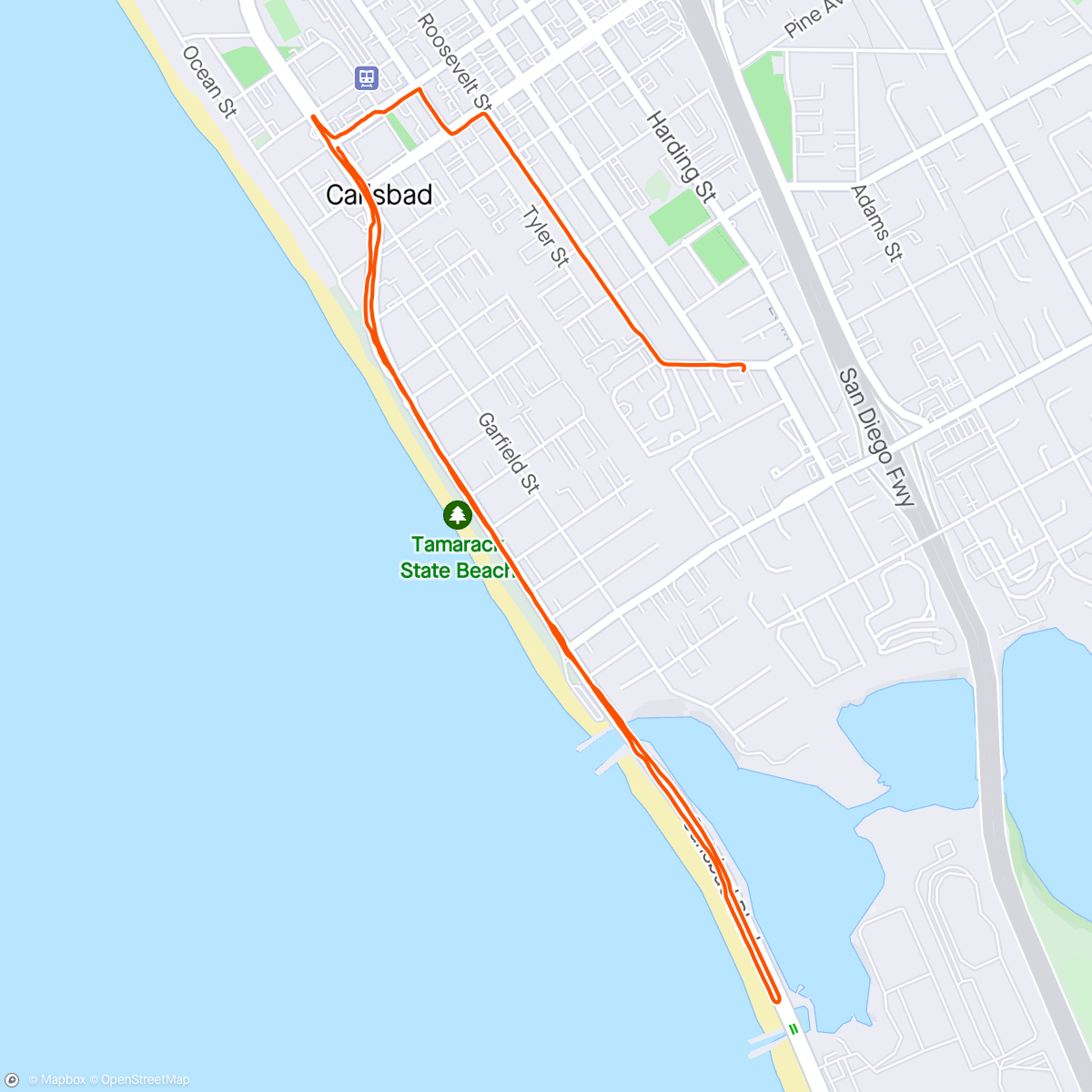 Map of the activity, Carlsbad 5000