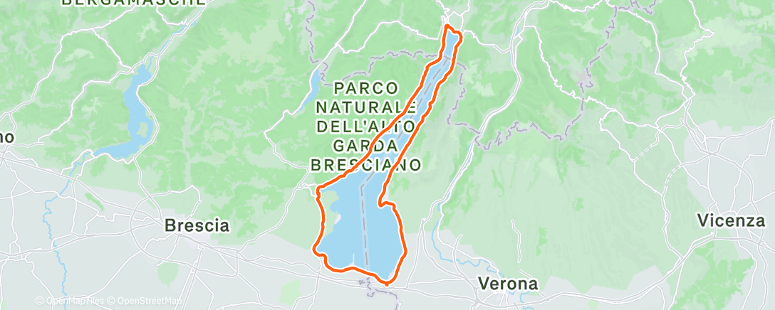 Map of the activity, Giro del Lago!